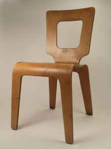 Mid-century molded plywood chair, $85