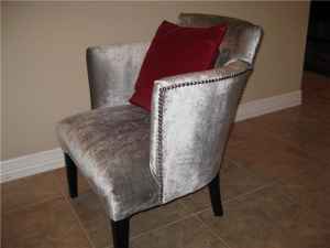 ZGallerie-like silver chair, $299.