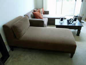 Modern chaise lounge, $125.