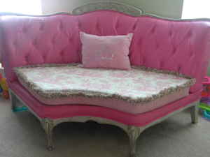 Pink Antique Settee, $300.