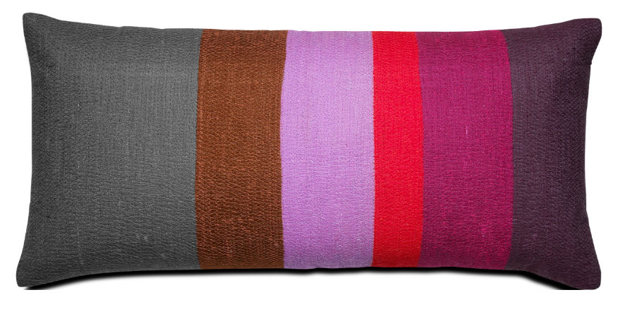 Cushion, pink/purple/grey, $64.