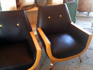 mid-cent_chairs Pair of mid-century chairs, $250.