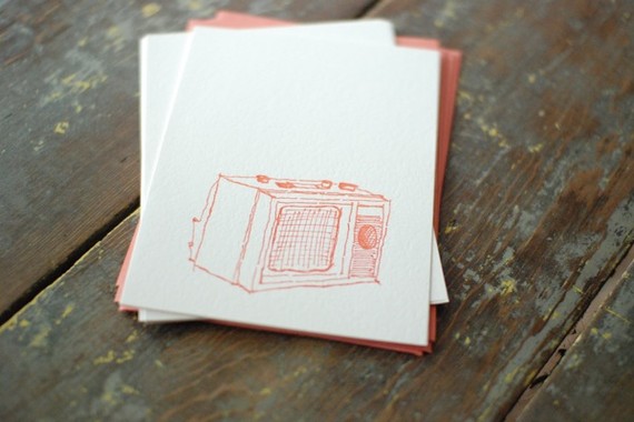 Gocco printed notecards from Paper and Twine.