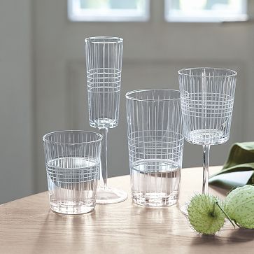 Etched Glassware, from West Elm.  $32-40/sets of 4.