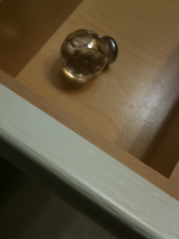 Phoebe's princess-style cabinet knobs.