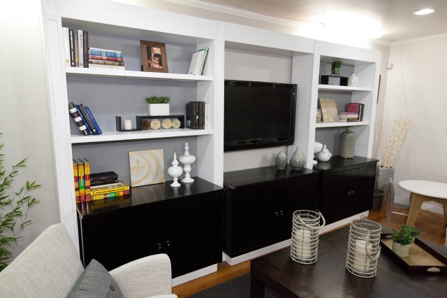 AFTER: Miera's built-ins, from a far enough distance to minimize its many flaws.