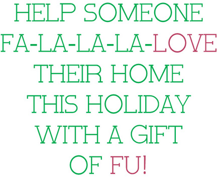 Room Fu is offering discounts on gift certificates this holiday season.