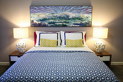sm_navy blue hot pink yellow modern eclectic guest bedroom 1