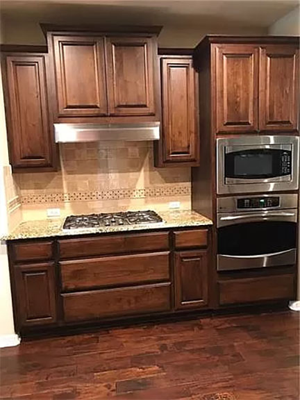 Dark outdated South Austin kitchen before remodeling